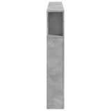 LED Headboard Concrete Grey 160x18.5x103.5 cm Engineered Wood 837354