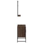 ZNTS 2 Piece Bathroom Cabinet Set Brown Oak Engineered Wood 3214338