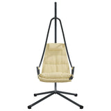 Hanging Egg Chair Folding Beige 94 x 107 x 196.5 cm Steel 42003855