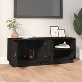 TV Cabinet Black 105x34x40 cm Solid Wood Pine 818224