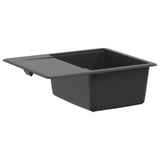 Kitchen Sink Single Basin Granite 56 x 46 x 19 cm Graphite 42053762