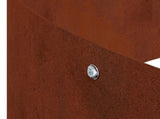 Garden Planter Rusty 90 x 90 x 20 cm Weathering Steel 873654