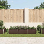 Garden Raised Bed Brown 240x80x45 cm Galvanised Steel 45714