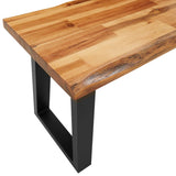3 Piece Dining Set with Live Edge Solid Wood Acacia 3157526