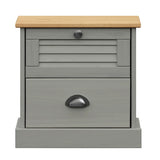 Bedside Cabinet VIGO Grey 42x35x42 cm Solid Wood Pine 353159
