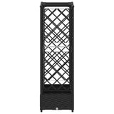Raised Bed with Trellis and Roof Black 203.5 x 40 x 125 cm PP 42032535