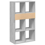 Book Cabinet Grey Sonoma 66x31x112 cm Engineered Wood 860306
