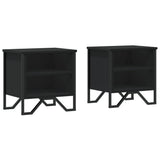 Bedside Cabinet Black 2 pcs 40x30x40 cm Engineered Wood 848495