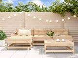 5 Piece Garden Lounge Set Solid Wood Pine 3186543