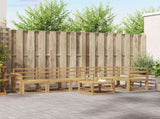 Outdoor Sofa Set 7 pcs White Solid Acacia Wood 3387733