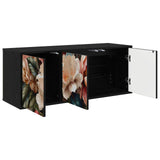 Wall-mounted TV Cabinet BORNE 102 x 33 x 40 cm Black Oak 8007164