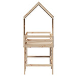 ZNTS Loft Bed with Ladder and Roof without Mattress 80x200 cm 3282022