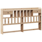 Bookcase Bed without Mattress 180x200cm Super King Solid Wood Pine 3323017