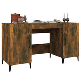Desk Smoked Oak 140x50x75 cm Engineered Wood 817552