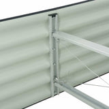 Garden Raised Bed 400x80x44 cm Galvanised Steel Grey 45526