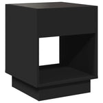 ZNTS Coffee Table with Infinity LED Black 40x40x50 cm 847645