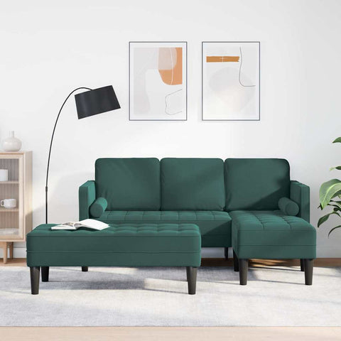 Sofa Set 2 pcs Dark Green 173 x 131 x 67 cm Velvet 3329266