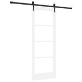 Sliding Door White and Black 78 x 202 cm 3332384