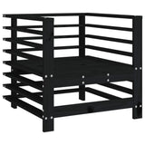 Garden Chairs 2 pcs Black Solid Wood Pine 825629
