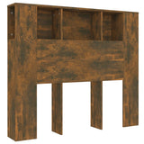 Headboard Cabinet Smoked Oak Engineered wood Medium 817267