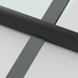 Interior Door Slim Black 83x201.5 cm Tempered Glass and Aluminium 155126