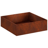Garden Planter 2 pcs Rusty 100 x 100 x 30 cm Weathering Steel 8005091
