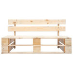 ZNTS Garden Pallet Bench Wood 45768