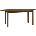 ZNTS Coffee Table Honey Brown 110x55x45 cm Solid Wood Pine 822345