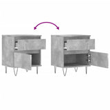 Bedside Cabinets 2 pcs Concrete Grey 40x35x50 cm Engineered Wood 830677
