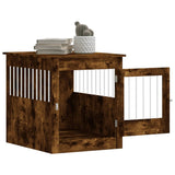 Dog Crate Furniture Smoked Oak 64.5x80x71 cm Engineered Wood 838334