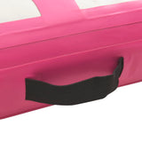 ZNTS Inflatable Gymnastics Mat with Pump 200x200x15 cm PVC Pink 92697