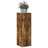 Plant Stand Smoked Oak 33x33x100 cm Engineered Wood 852955