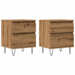 ZNTS Bedside Cabinets 2 pcs Artisan Oak 40x35x50 cm Engineered Wood 857419