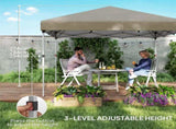 3 x 3m Pop Up Gazebo, UPF 30 with 2 Sidewalls, Leg Weight Bags and Wheeled Bag, Height Adjustable T3398P313577