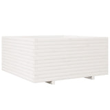 Garden Planter White 100x100x49.5 cm Solid Wood Pine 3282540