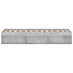 ZNTS Bed Frame without Mattress Concrete Grey 120x200 cm 3203855