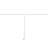 Awning Post Set White 450x245 cm Iron 315091