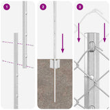 Fence and Post Silver 1.2 x 10 m Steel 3336289