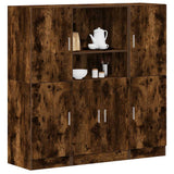 3 Piece Kitchen Cabinet Set Smoked Oak Engineered Wood 3324155