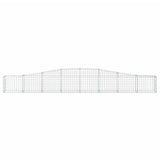 Arched Gabion Baskets 4 pcs 400x30x40/60 cm Galvanised Iron 3145789