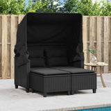 Garden Sofa Black 365781