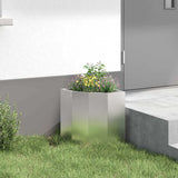 Corner Planter Silver 30 x 30 x 35 cm Stainless steel 883658