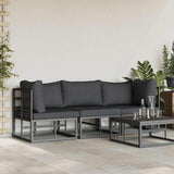 Outdoor Furniture 3 Piece Black and Anthracite Metal 42008024
