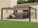 313928 Gazebo with Louvered Roof 3x4 m Taupe Fabric and Aluminium