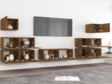 7 Piece TV Cabinet Set Smoked Oak Engineered Wood 3120287