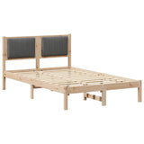 Bed Frame with Upholstered Headboard Dark Grey 120 x 200 cm 878260