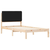Bed Frame with Upholstered Headboard Black 100 x 200 cm 877931