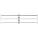 Window Grille 174 x 45 cm Powder-Coated Steel Black 42020563