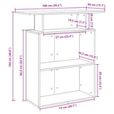 ZNTS Reception Desk White 100x40x104 cm Engineered Wood 859051