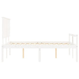 Senior Bed without Mattress White Small Double Solid Wood 3195452